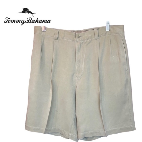 tommy Bahama Men’s silk front pleated short - Picture 1 of 9